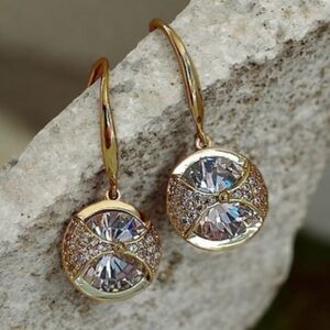 Elegant Cubic Zirconia Rhinestone Pave Earrings